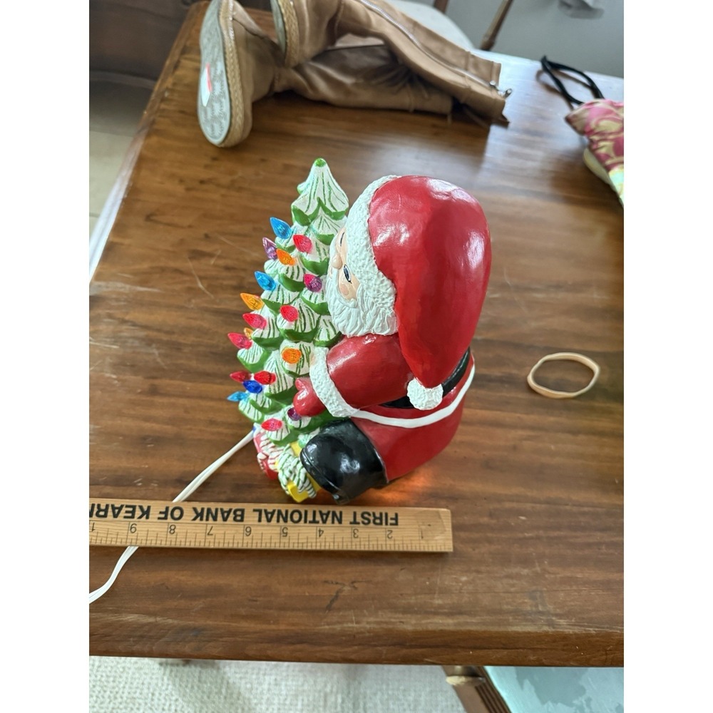Vintage 1970s Ceramic  Atlantic Mold Lightup  Santa Claus WOW!!! - Picture 7 of 9